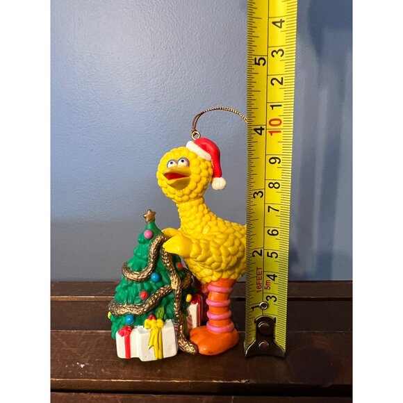 Vintage 1998 Sesame Street Big Bird W Christmas Tree Hanging Ornament Xmas Decor - Picture 9 of 9